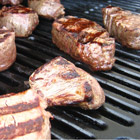 steaks grill on bbq